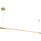 Maxlight Lampa wisząca Organic Horizon 150cm - Stal nierdzewna + akryl - Złoty P0360D
