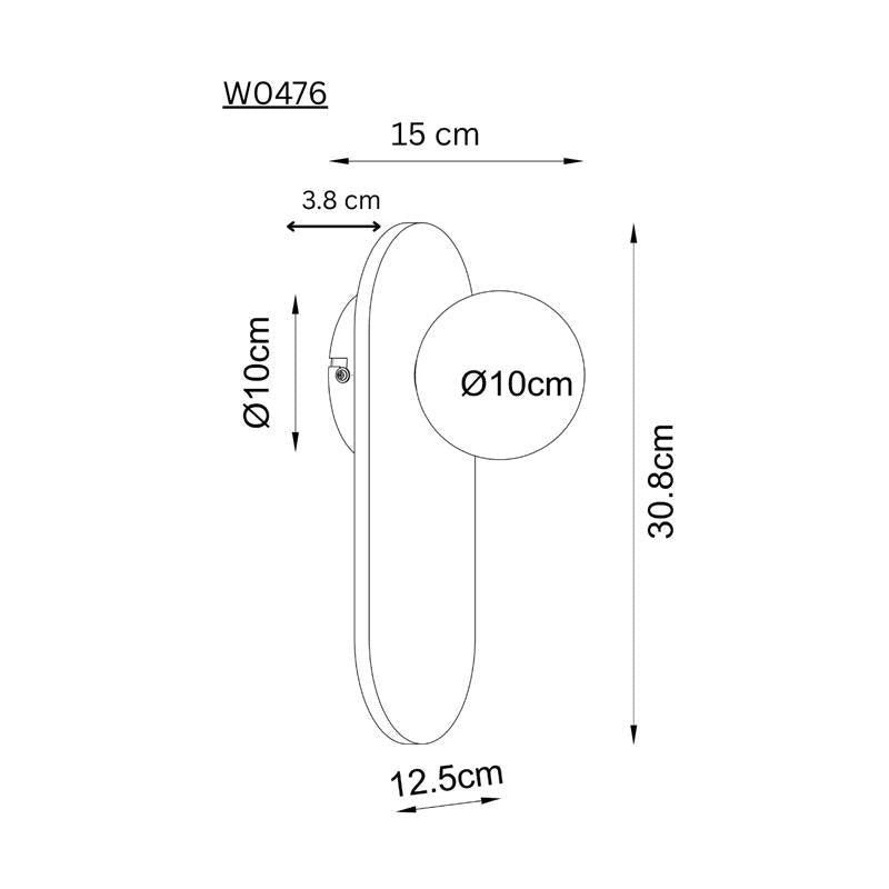 Maxlight Kinkiet Point - Ciemne drewno - Ciemne drewno W0476