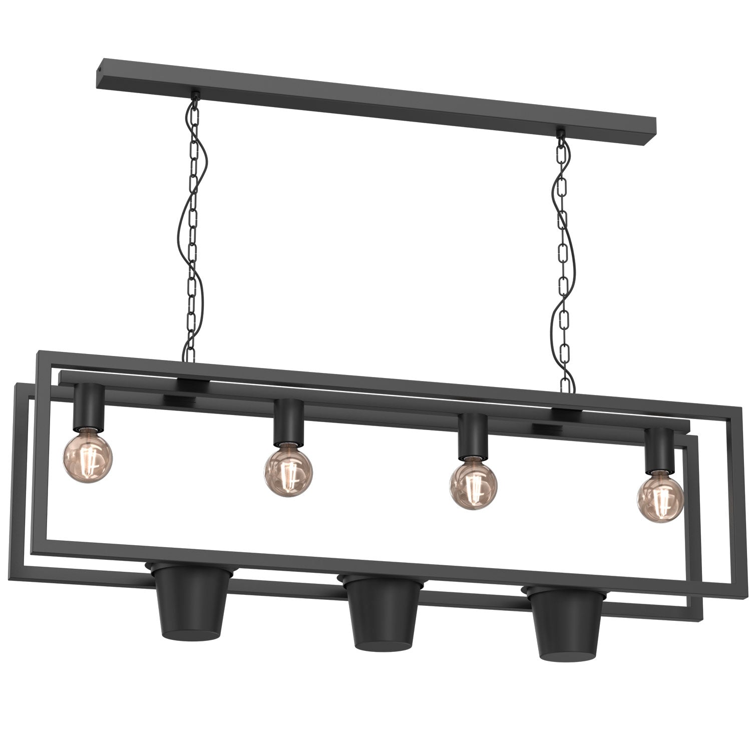 żyrandol Flores black 4xE27