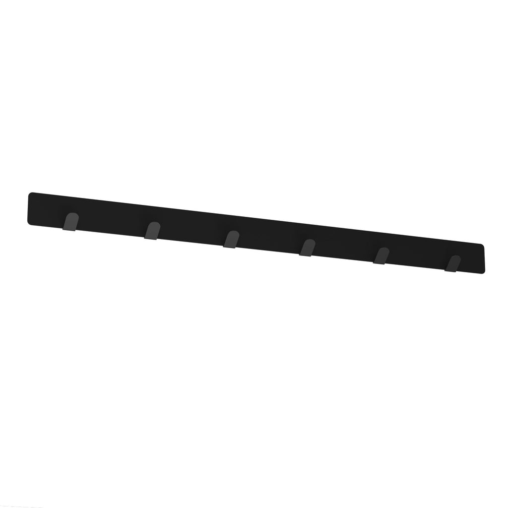 wall towel hanger 60 cm - multiple - 6 rack, black