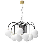 żyrandol Cambridge (glass 2815) black/brass 12xE14
