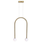 Maxlight Lampa wisząca Enigma - Metal + szkło - Złoty P0514