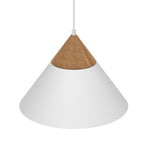 żyrandol Single white/natural wood 1xE27 (Ceryfikat FSC 100%, SGSCH-COC-070615)