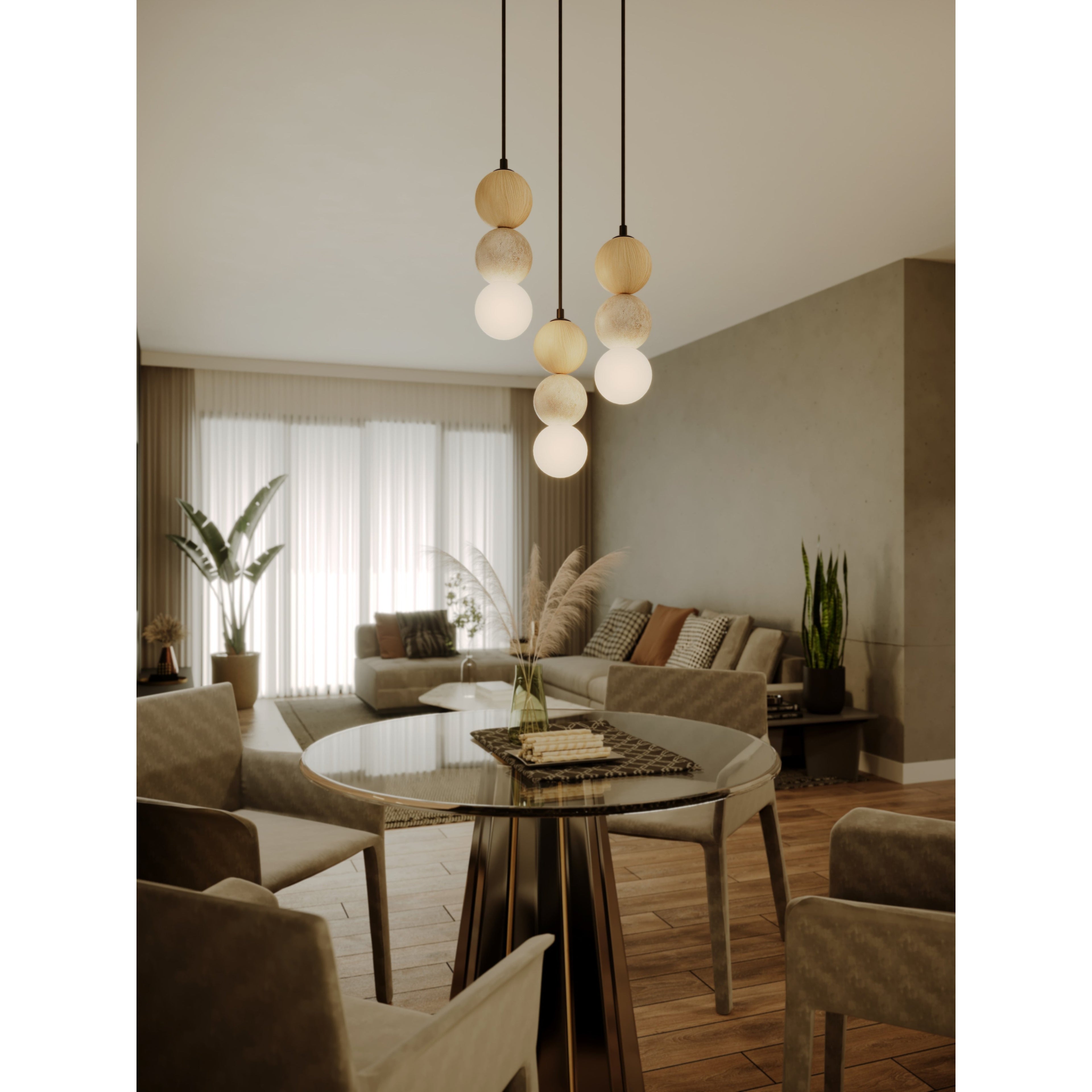 Maxlight Lampa wisząca Alice - Jasny brązowy P0664