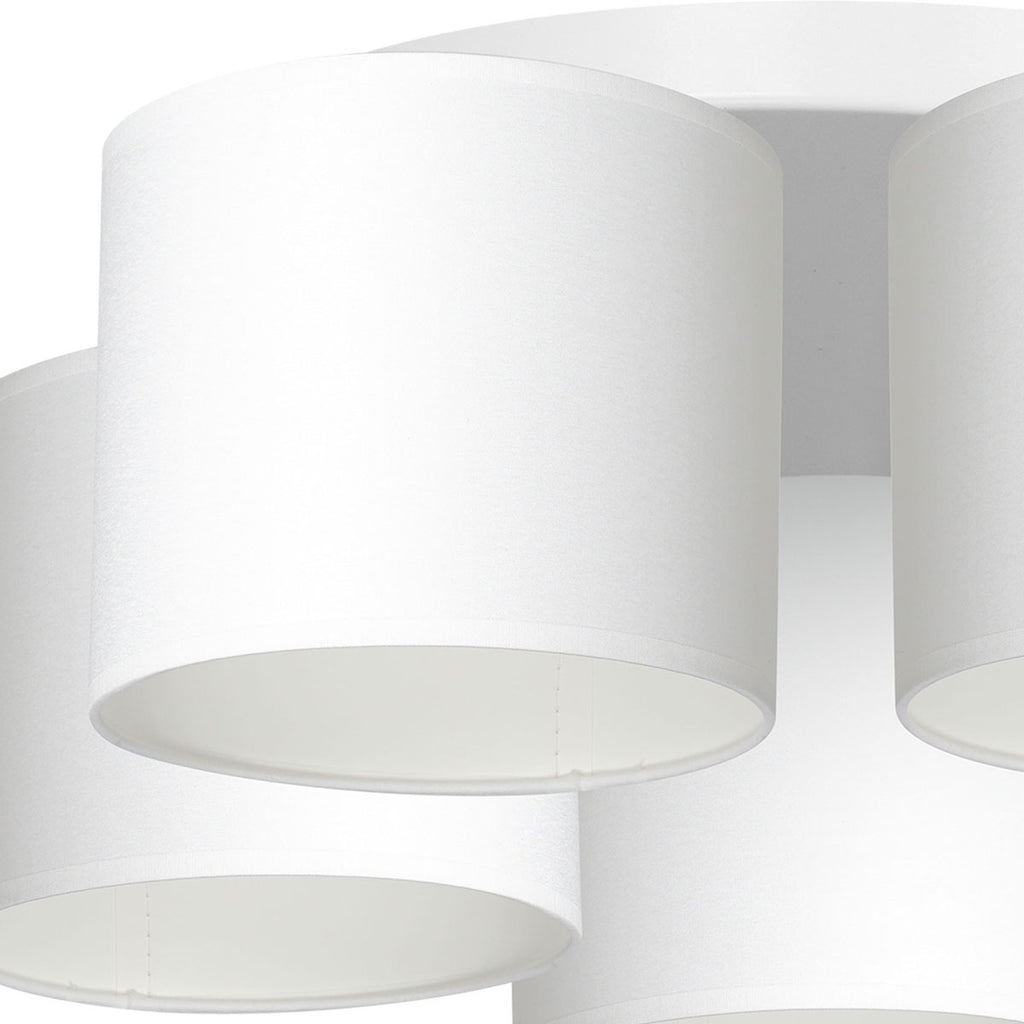 plafon Arden white, cylinder shade white 5xE27