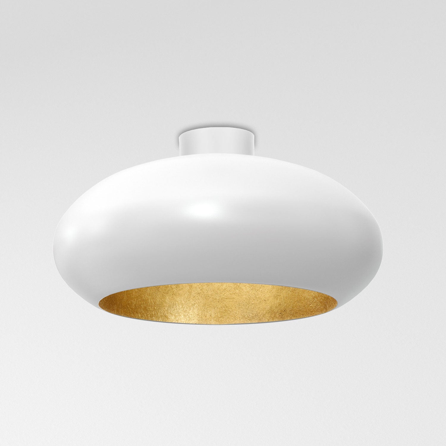 plafon Compo, oval (dia 500) white/gold 1xE27