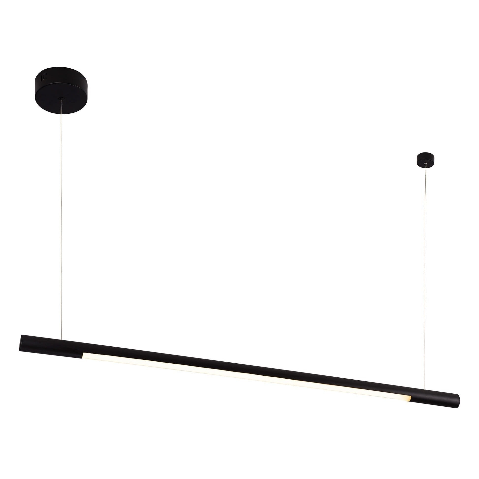 Maxlight Lampa wisząca Organic Horizon 100cm - Stal nierdzewna + akryl - Czarny P0354