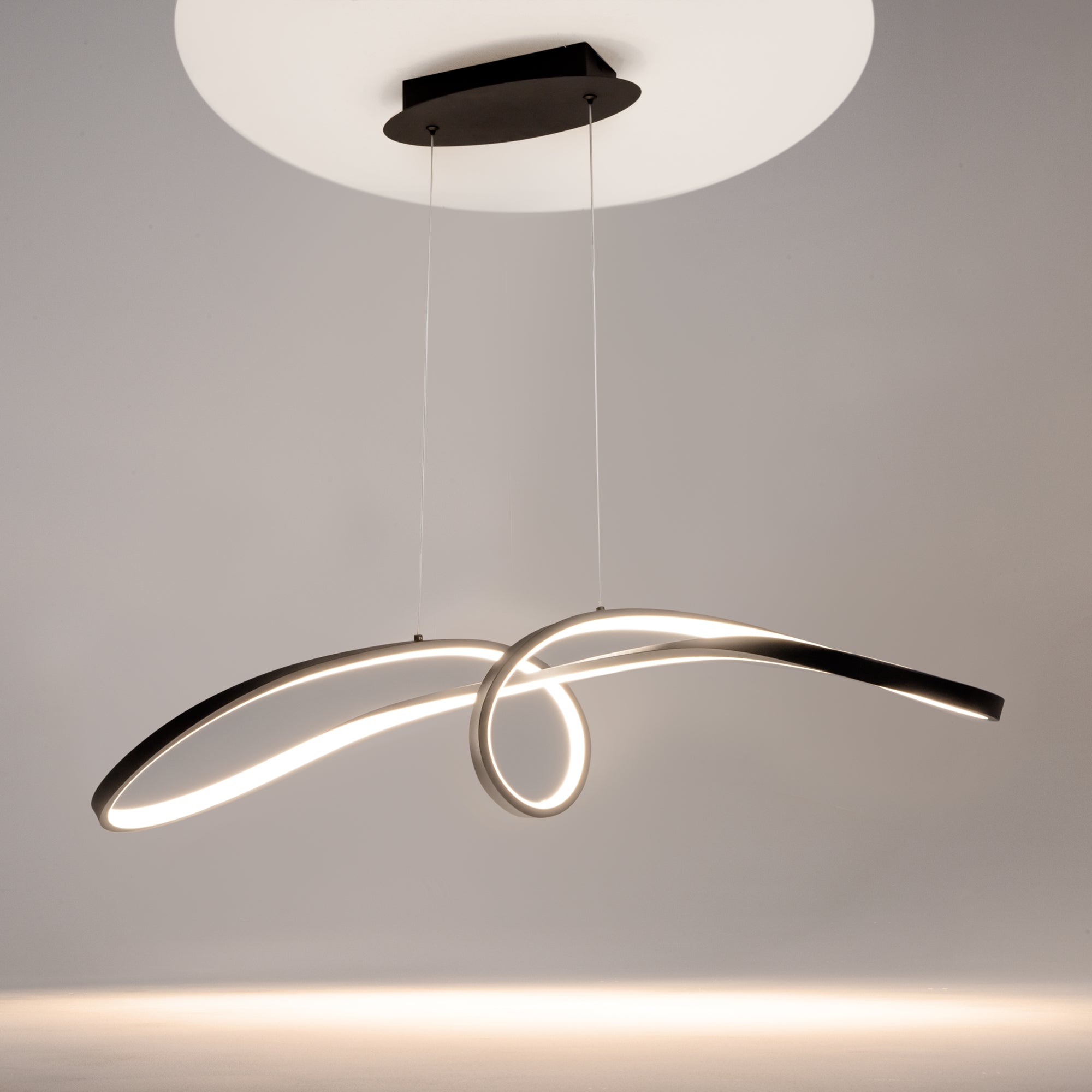 Maytoni Lampa wisząca Curve - Aluminium - Czarny MOD156PL-L52B4K