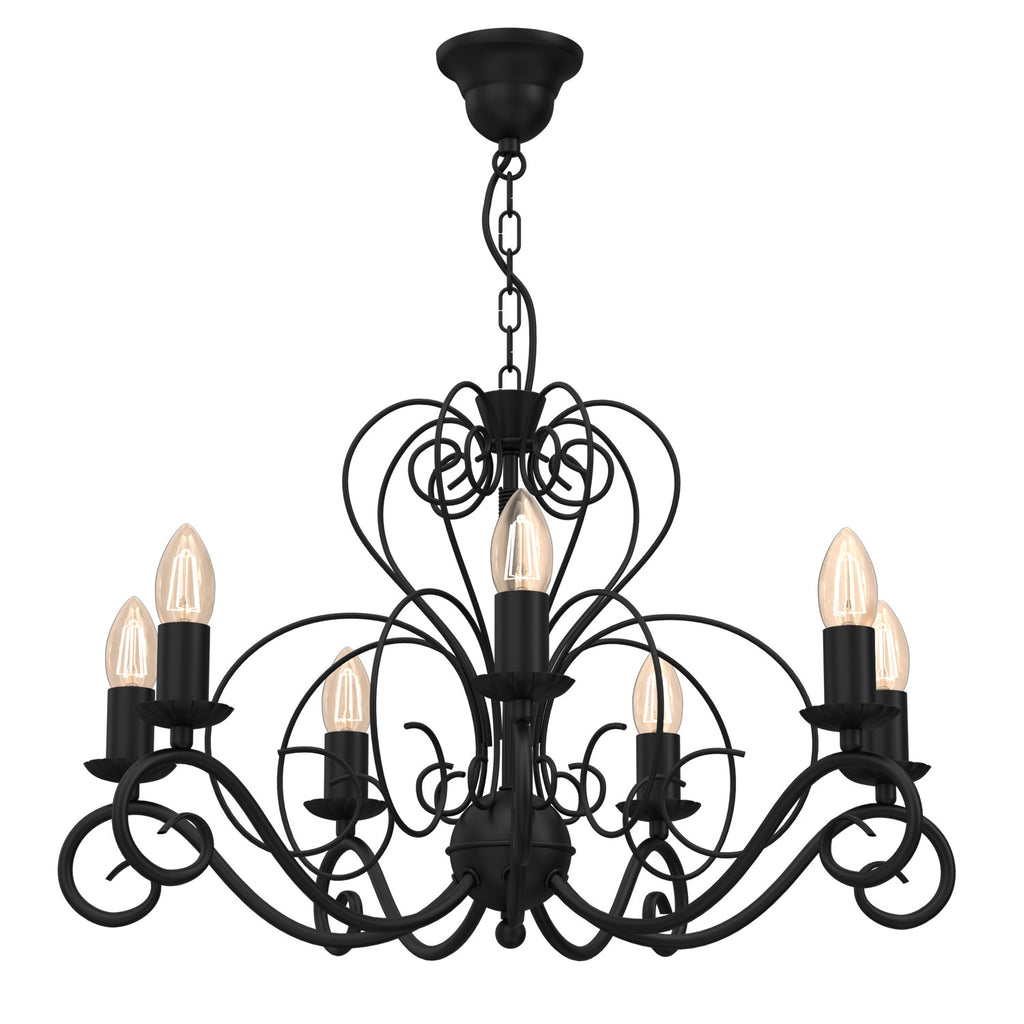 żyrandol Mauro black 7xE14