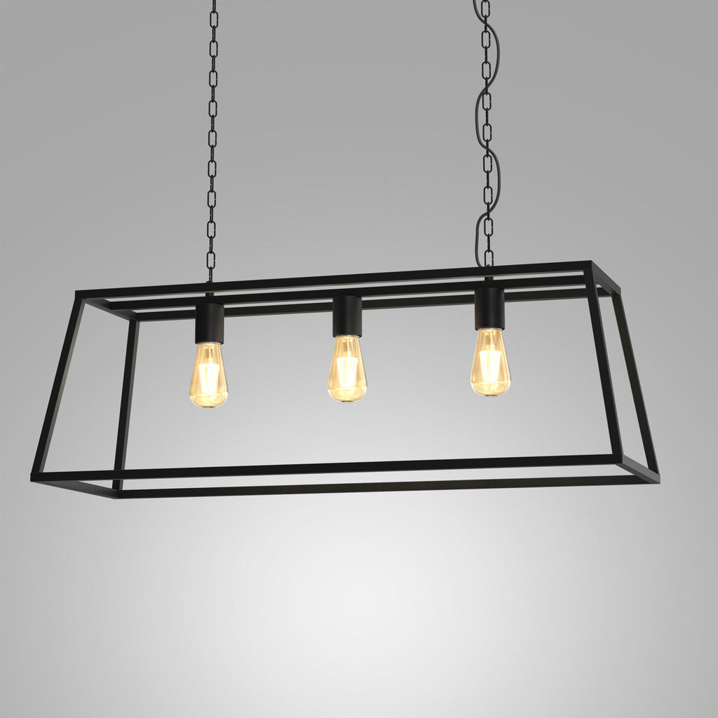 ceiling lamp Frame trapeze 3xE27 (colour black matt)