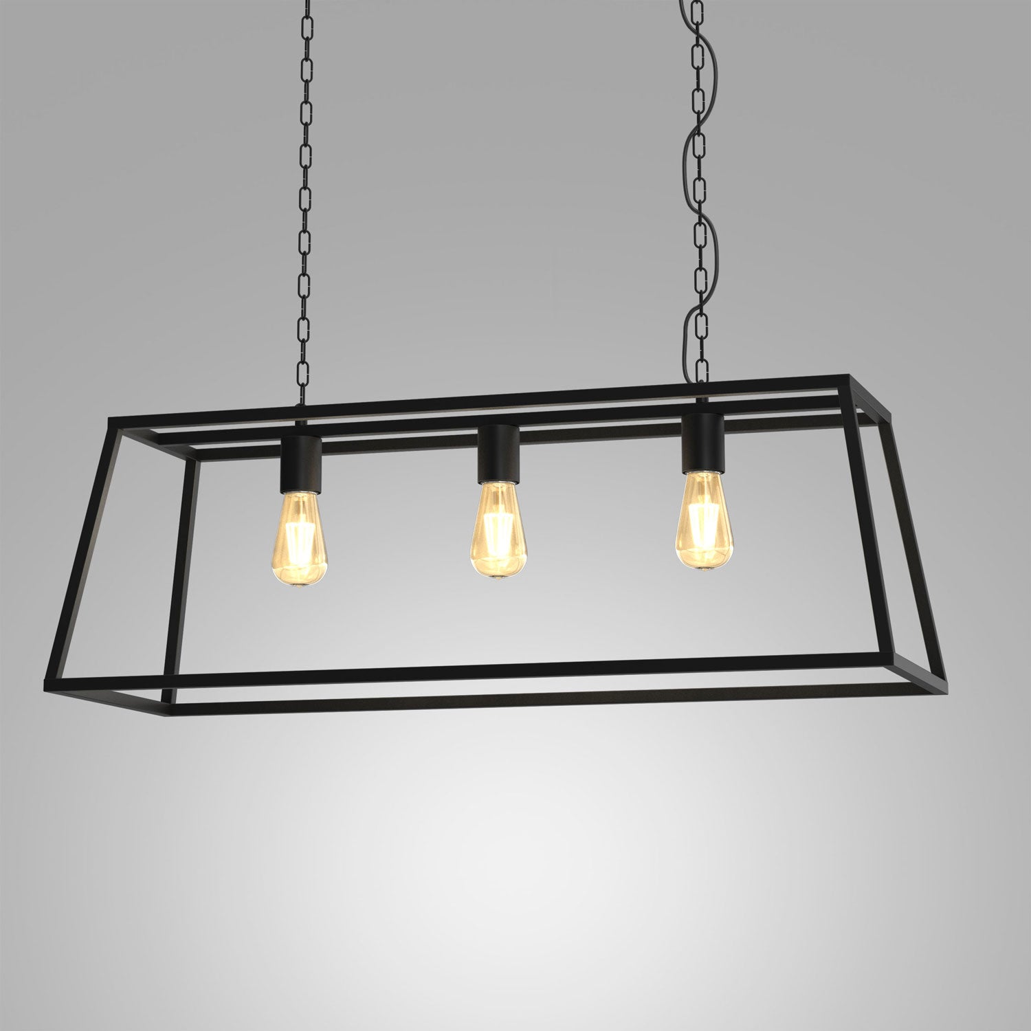 ceiling lamp Frame trapeze 3xE27 (colour black matt)