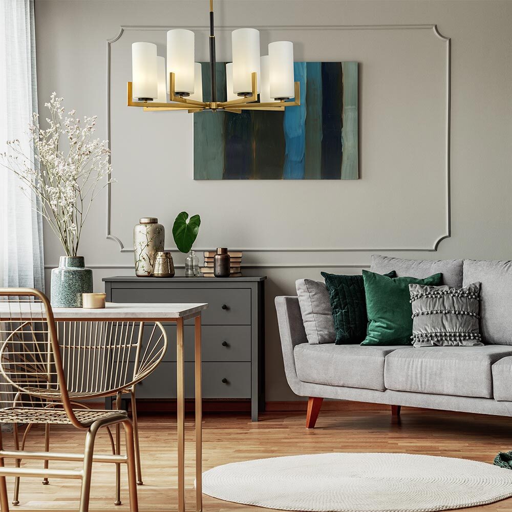 Maytoni Lampa wisząca Fortano - Metal - Czarny + mosiądz MOD089PL-08BS