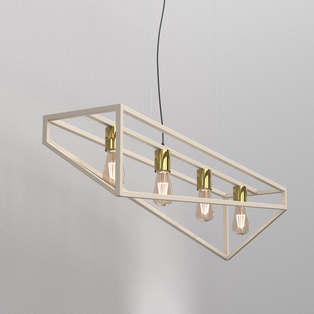 żyrandol Gote beige/gold 4xE27