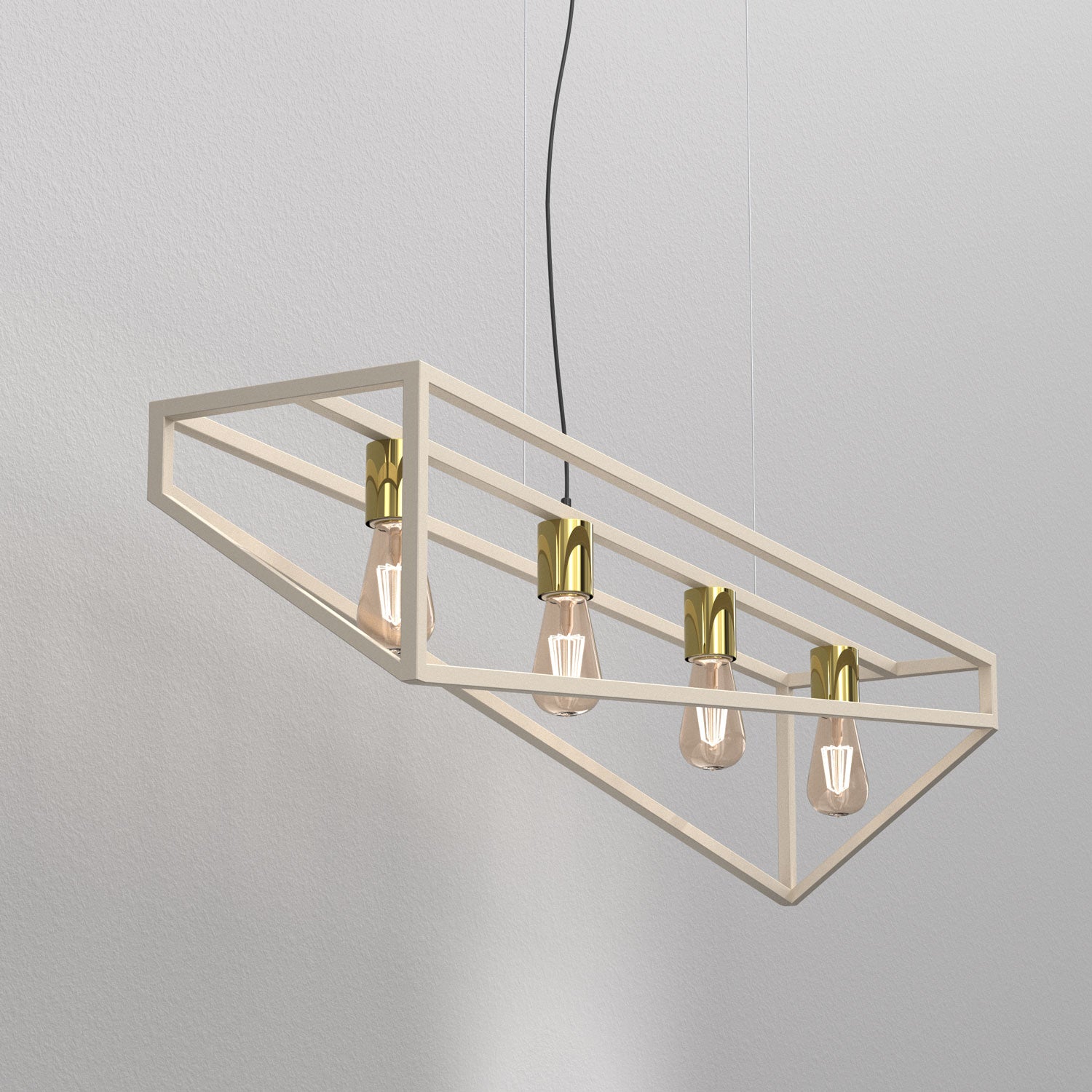 żyrandol Gote beige/gold 4xE27