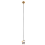 Maxlight Lampa wisząca Vetro - Stal nierdzewna + szkło - Złoty szczotkowany P0573D