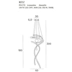 Maxlight Lampa wisząca Ritz - Stal nierdzewna + akryl - Złoty P0427D