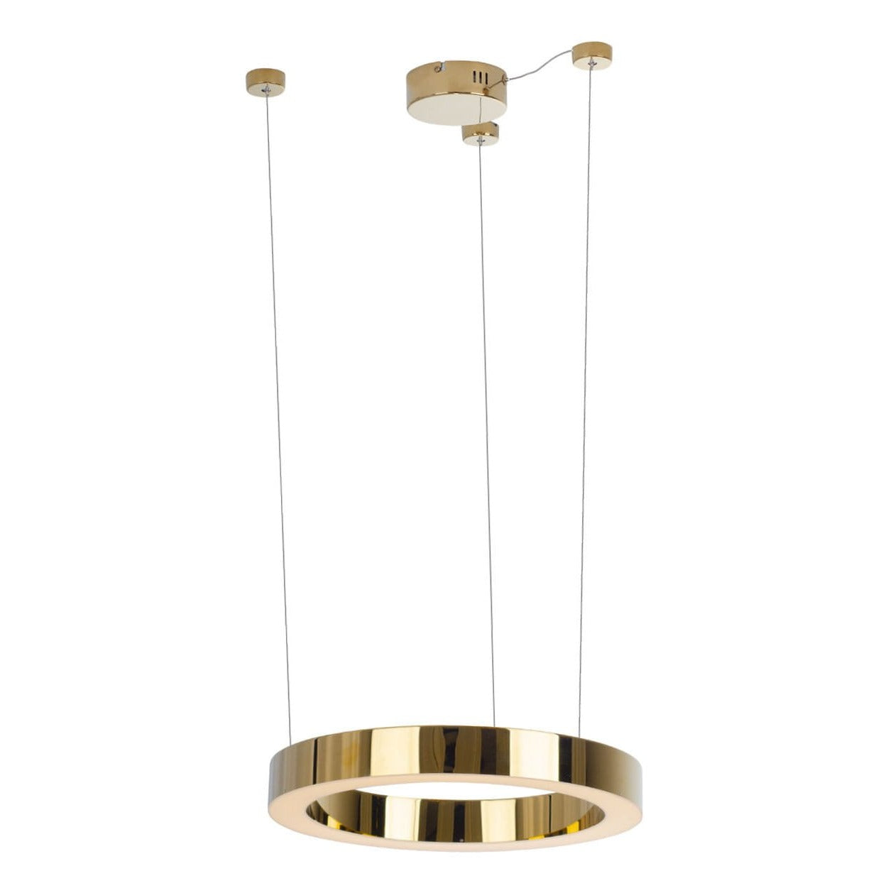Maxlight Lampa wisząca Luxury 40cm - Stal nierdzewna + akryl - Złoty P0377D