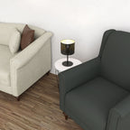 lampka gab. Loft shade H 34 black, cylinder shade dia 180, h 150 black/gold 1xE27