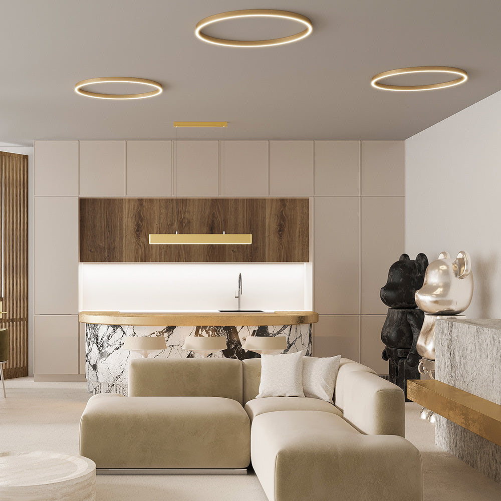 Maytoni Lampa wisząca Rim - Aluminium - Mosiądz MOD058PL-L100BS4K