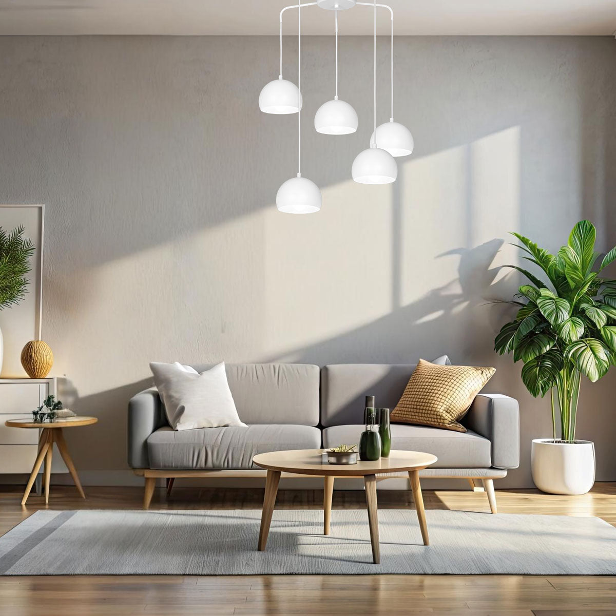 żyrandol Sool (metal shade dia 150 mm) white 5xE27
