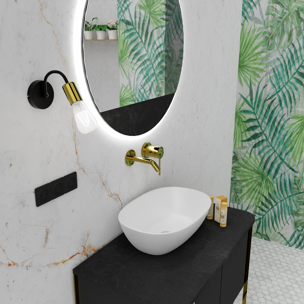 kinkiet Dow black/gold 1xE27