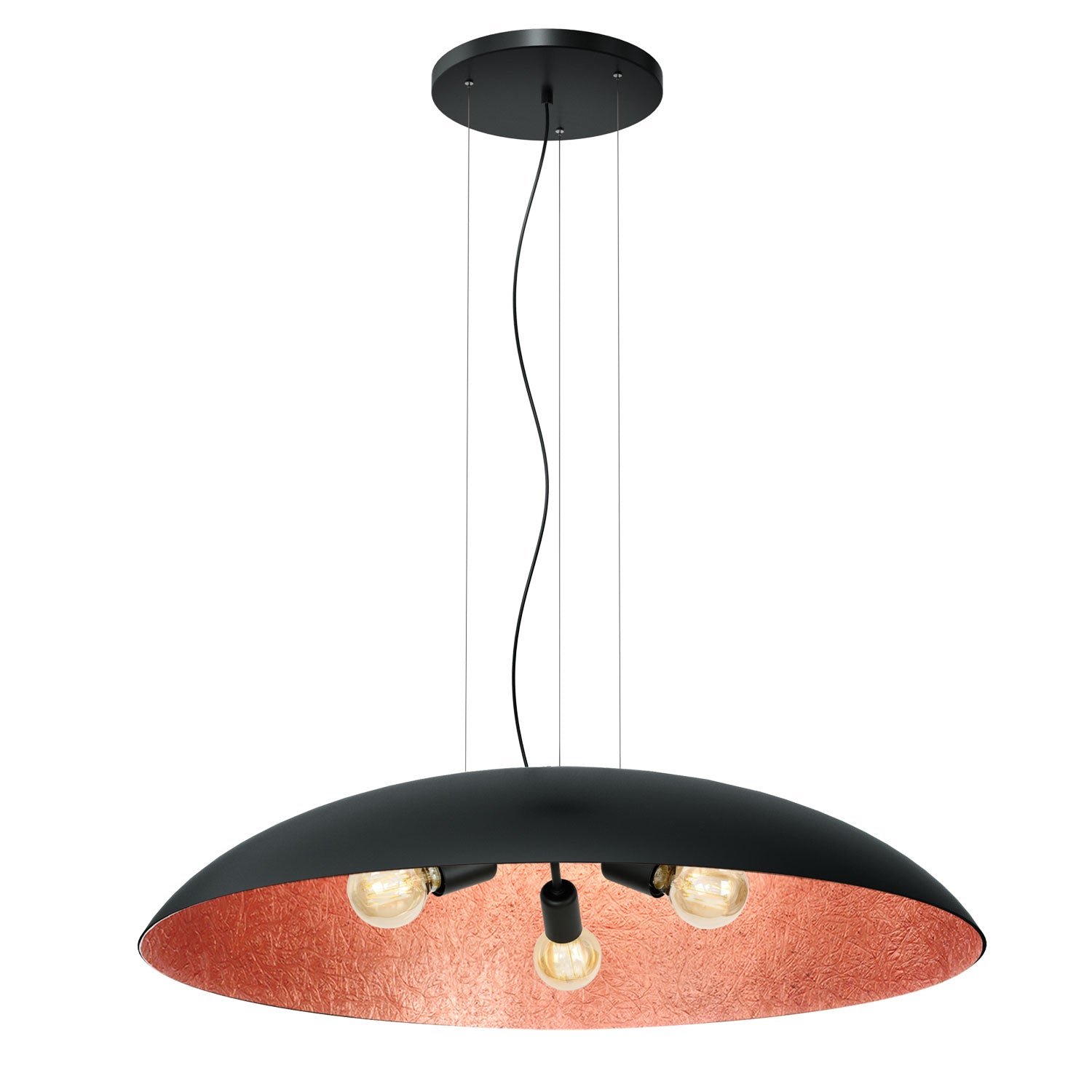 żyrandol Compo flat (dia 1000) black/copper 1xE27