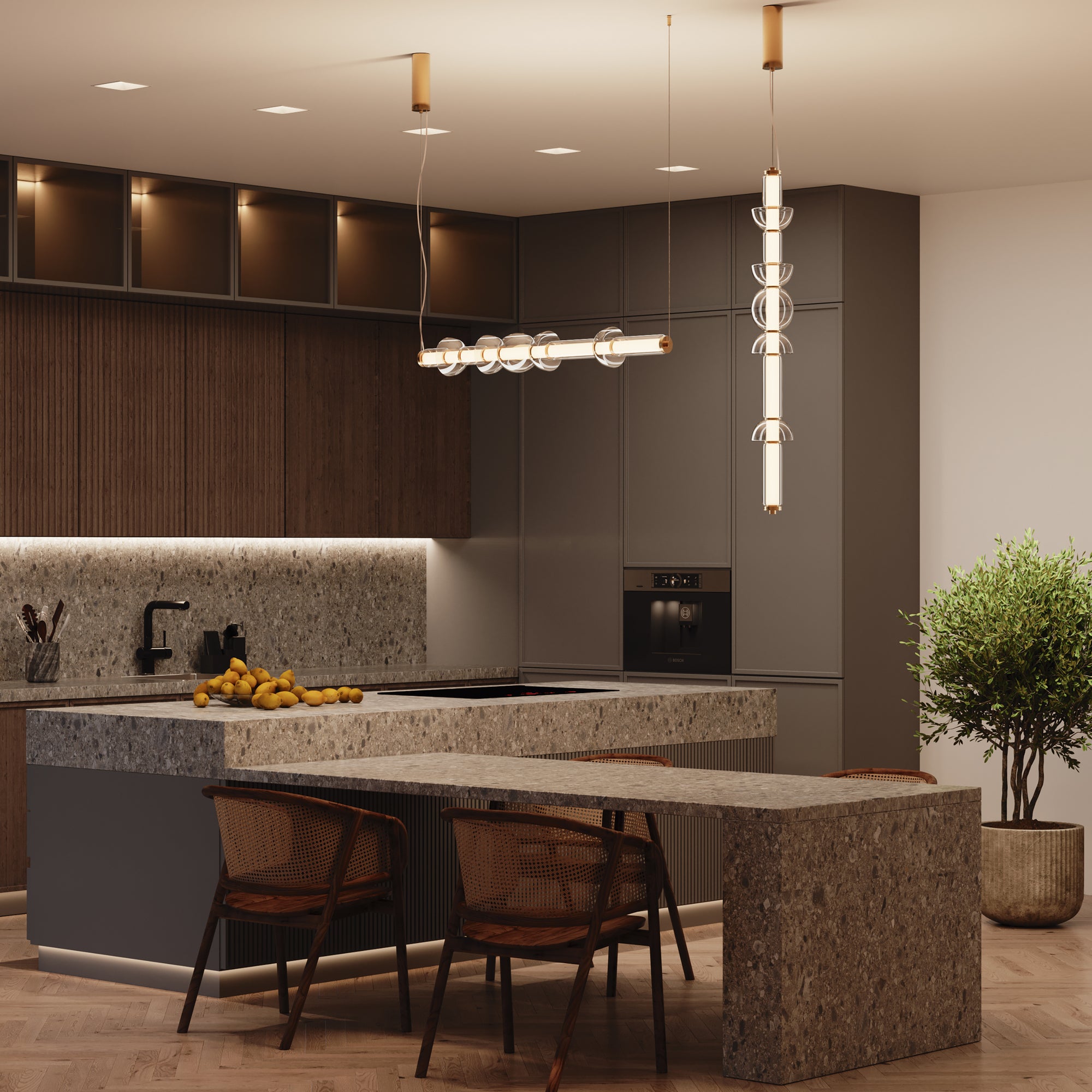 Maytoni Lampa wisząca Cosmo - Metal - Mosiądz MOD210PL-L39BS3K
