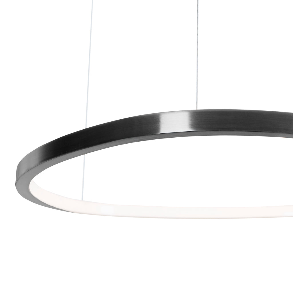 Maxlight Lampa wisząca Cayenne 60cm - Metal - Czarny szczotkowany P0661D