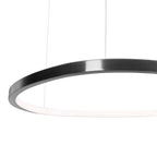 Maxlight Lampa wisząca Cayenne 60cm - Metal - Czarny szczotkowany P0661D