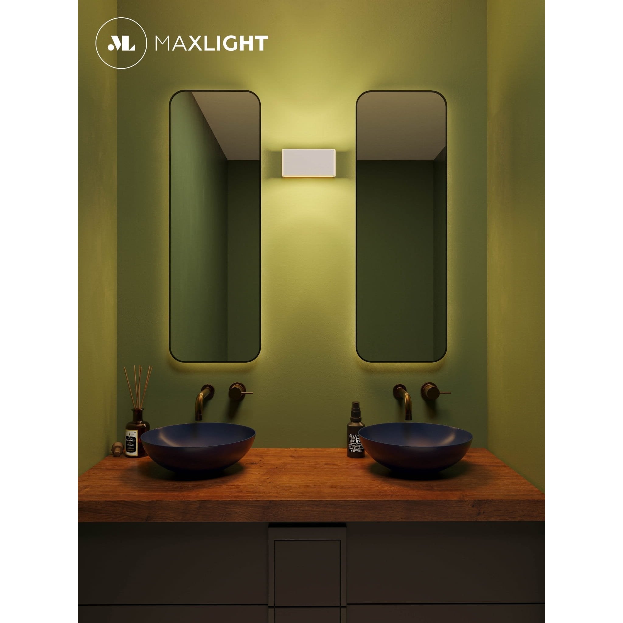 Maxlight Kinkiet Zone II - Metal + akryl - Biały W0201