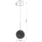 Maxlight Lampa wisząca Rita - Kryształ K9 - Złoty P0679