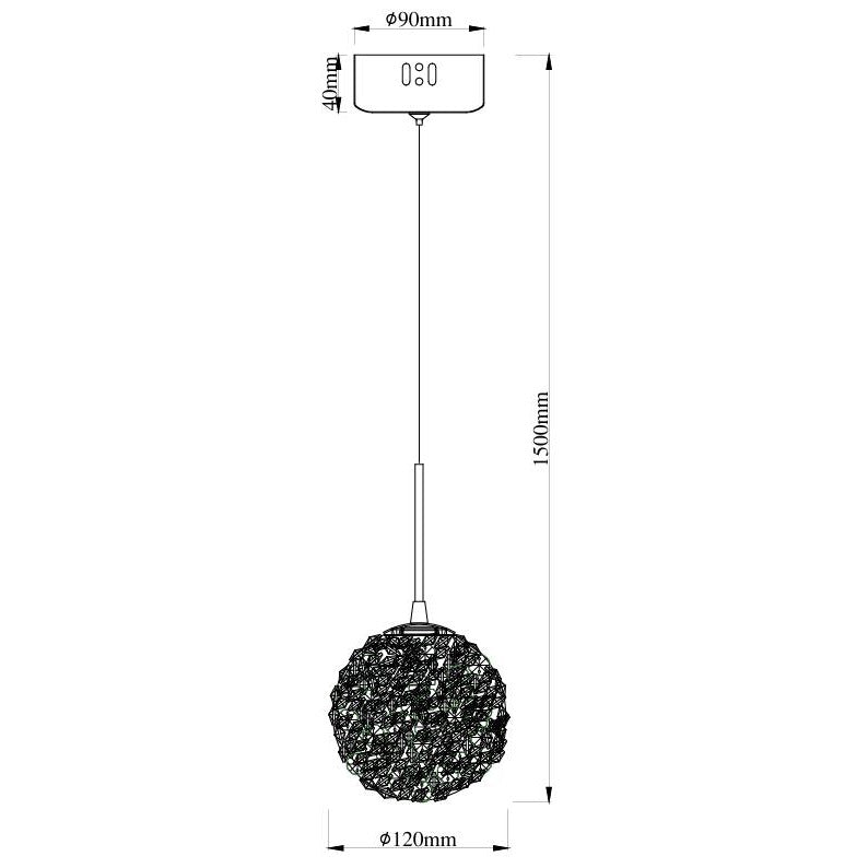 Maxlight Lampa wisząca Rita - Kryształ K9 - Złoty P0679
