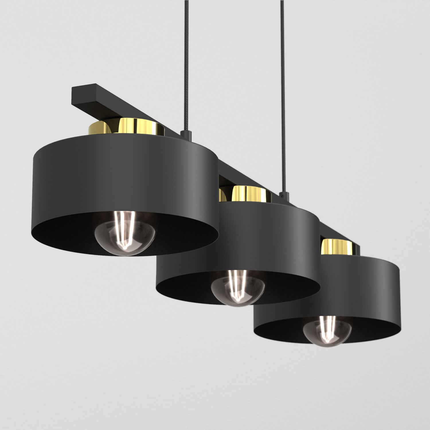 żyrandol Marti black/gold 3xE27