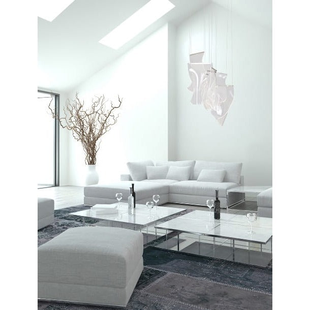 Maxlight Lampa wisząca Silk - Stal nierdzewna + akryl - Chrom P0371D