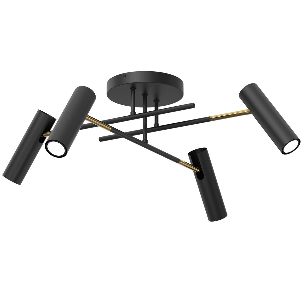 plafon prosty Axion black/gold 4xGU10