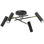 plafon prosty Axion black/gold 4xGU10