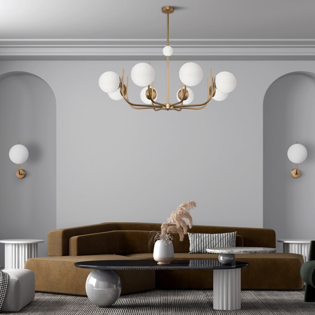 Maytoni Lampa wisząca Rendez-vous - Metal - Brąz MOD109PL-08BS