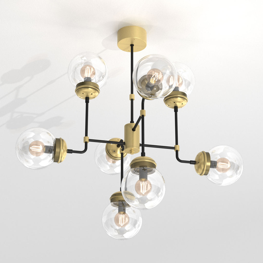żyrandol Hydro transparent glass 8xE27