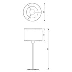 lampka gab. Loft shade H 58 black, cylinder shade dia 250, h 170 black/gold 1xE27