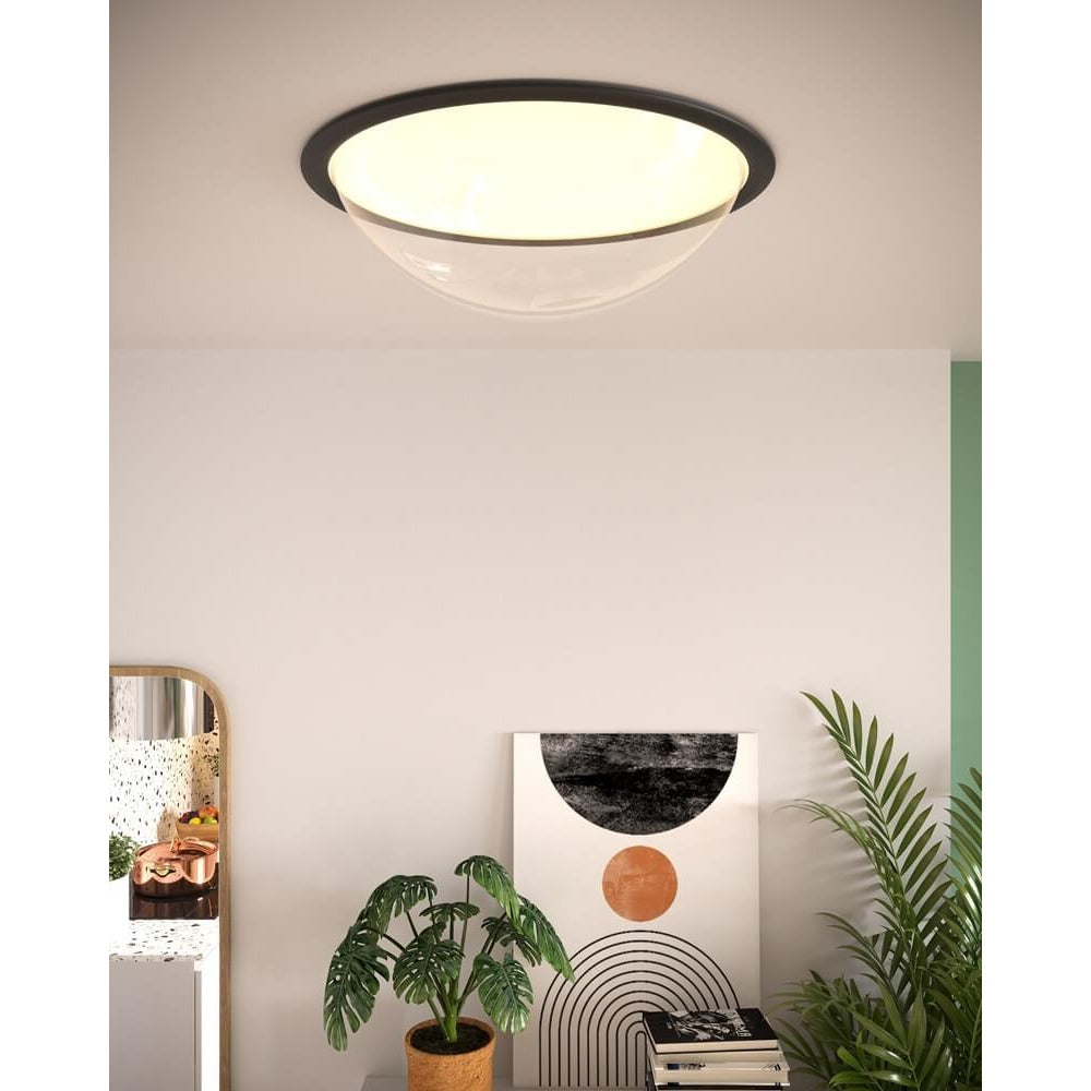 Maxlight Plafon Lotto 48cm - Metal + akryl - Biały + czarny C0238