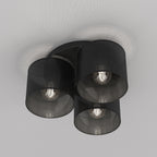 plafon Loft shade black, cylinder shade dia 180, h=150, black 3xE27