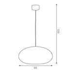 żyrandol Compo oval (dia 500) black/copper 1xE27