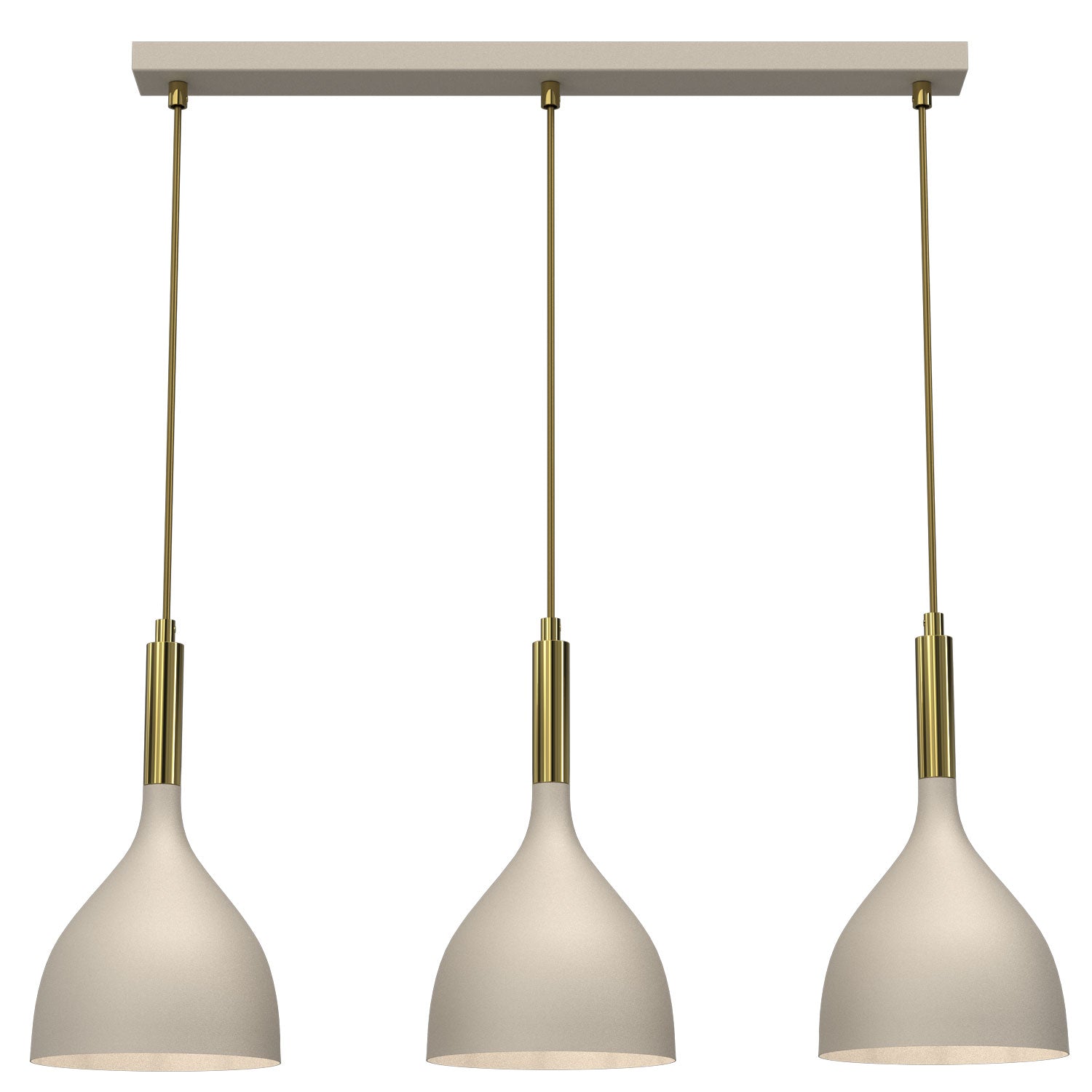 żyrandol line bar 600 mm Noak beige/shiny gold 3xE27