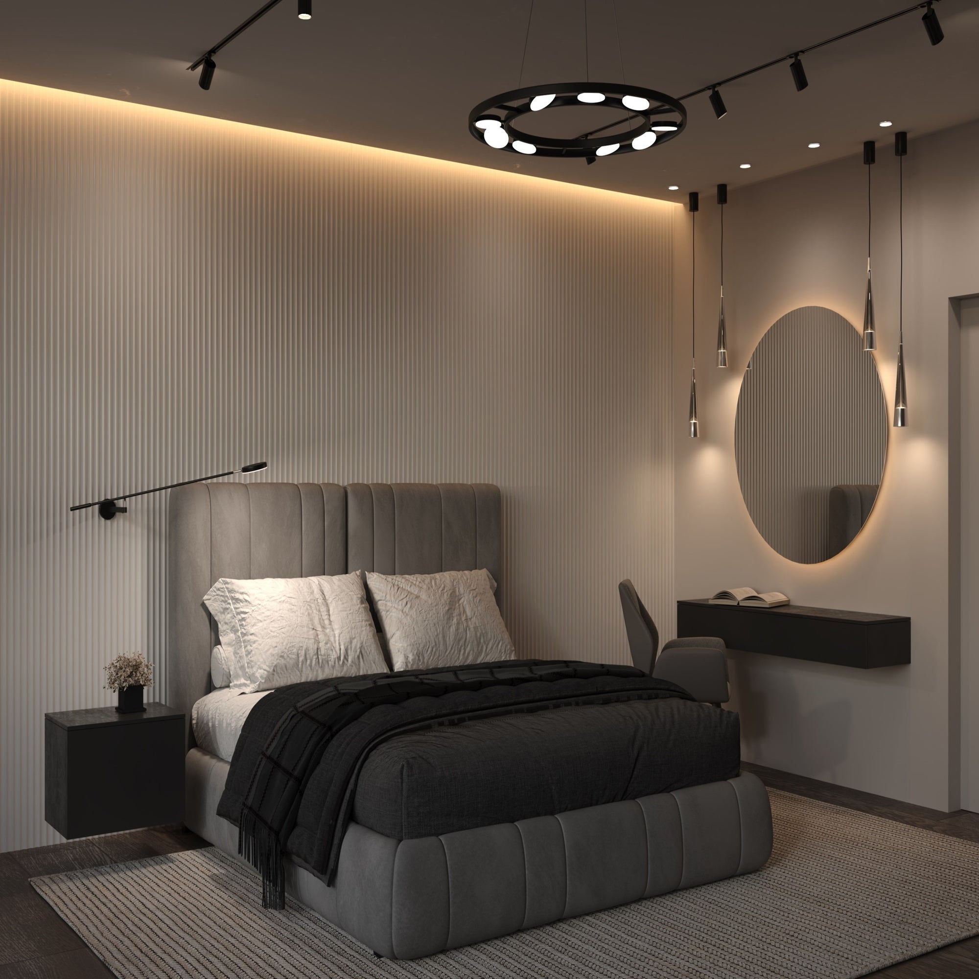 Maytoni Lampa wisząca Fad - Metal - Czarny MOD070PL-L63B3K