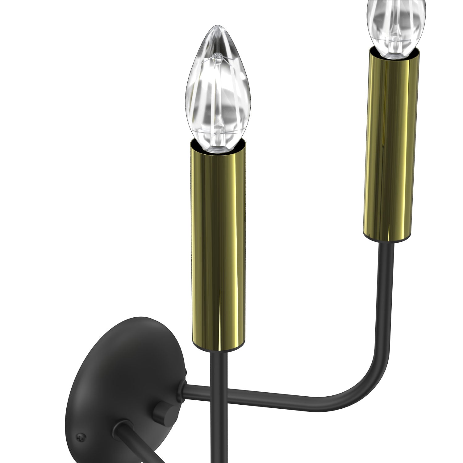 kinkiet Akasya black/gold 2xE14