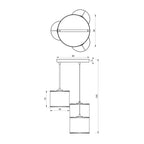 żyrandol talerz dia 300, Rattan cylinder shade dia 180, h 150 3xE27