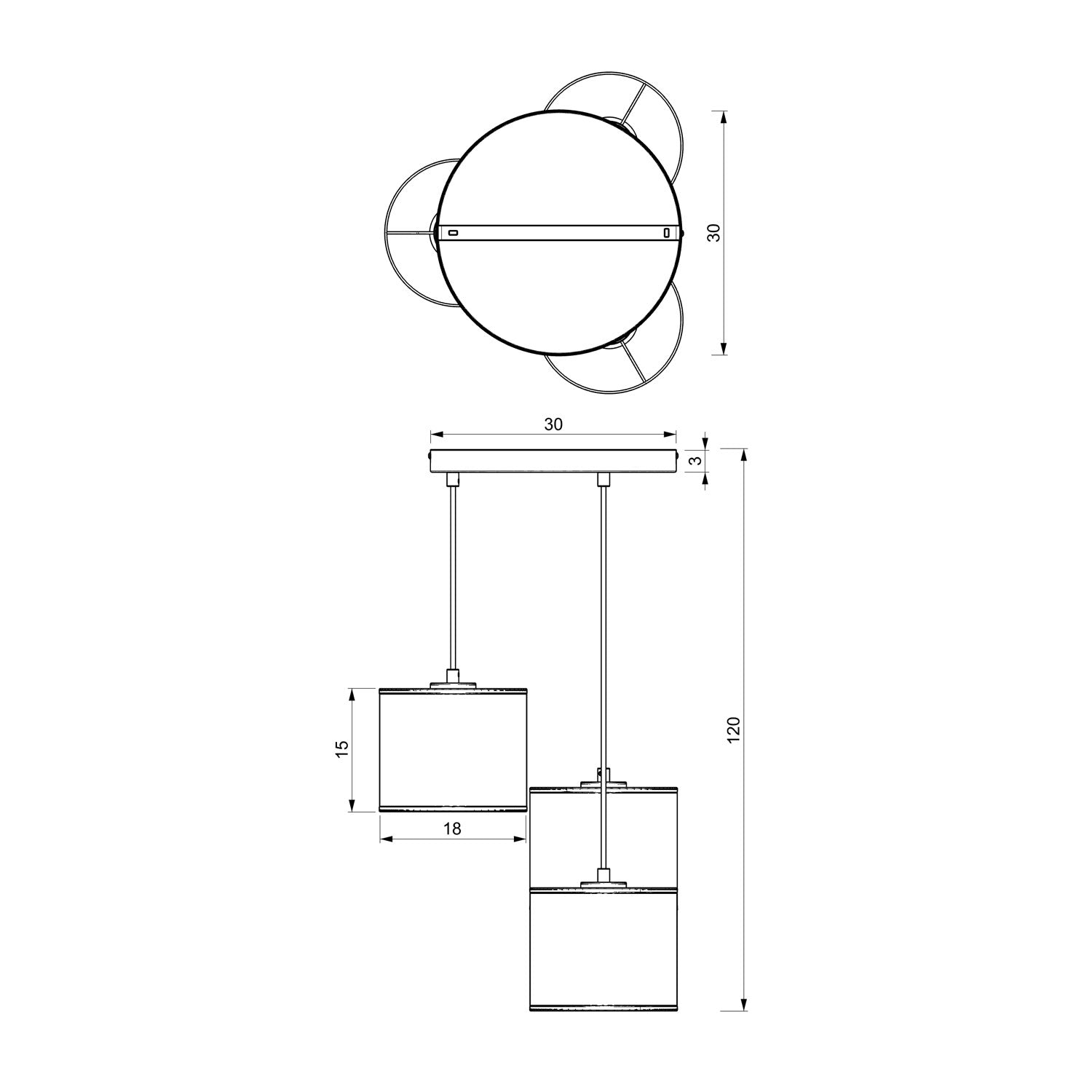 żyrandol talerz dia 300, Rattan cylinder shade dia 180, h 150 3xE27