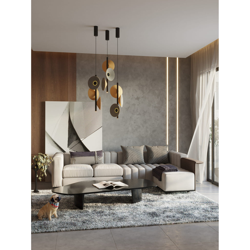 Maxlight Lampa wisząca Puro - Filc - Żółty + szary P0564