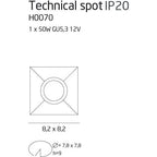 Maxlight Oprawa wpuszczana Technical Spot - Aluminium - Kremowy H0070