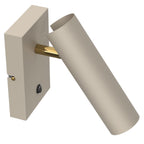 kinkiet Axion with switch beige/gold 1xGU10